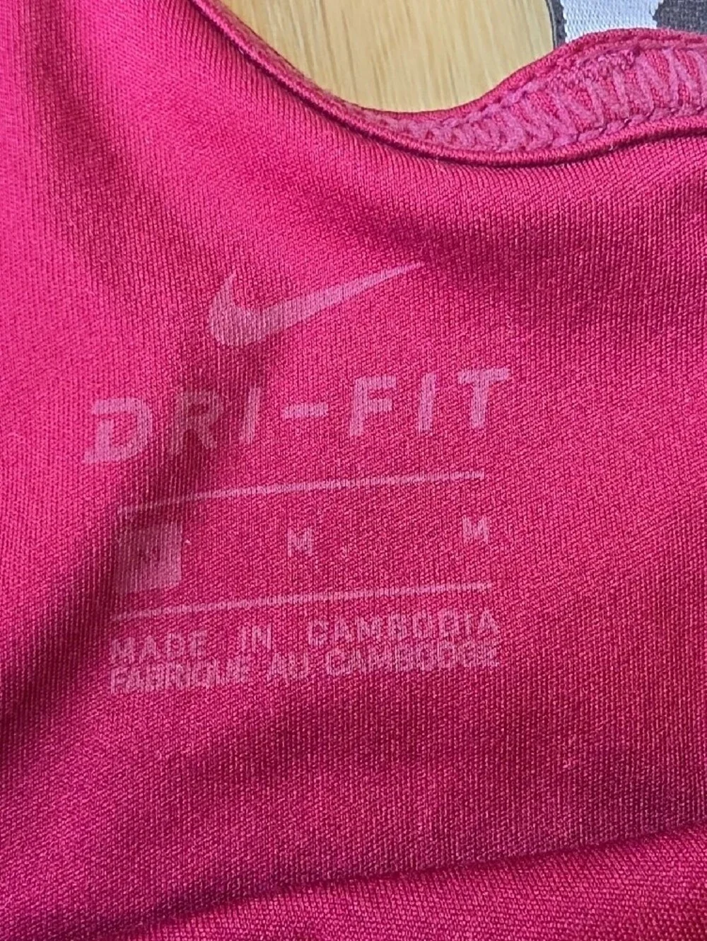Nike Women's Raspberry Scoop Tank with White Branded Back Strap